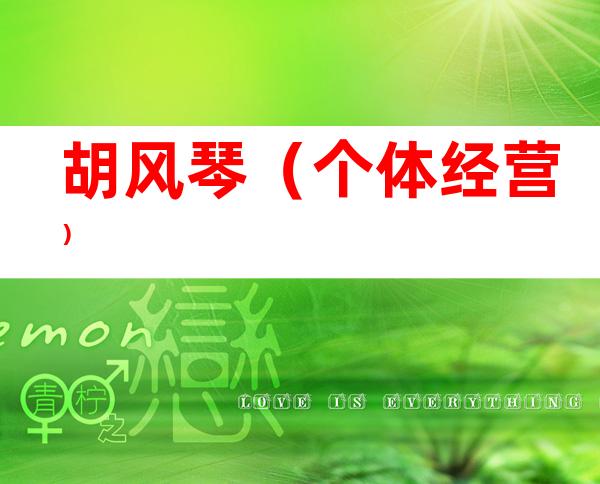 胡风琴（个体经营）